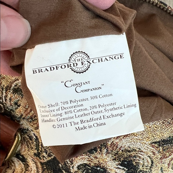 Bradford Exchange Constant Companion Yorkie Yorkshire Terrier Print Tapestry Bag - Picture 9 of 11